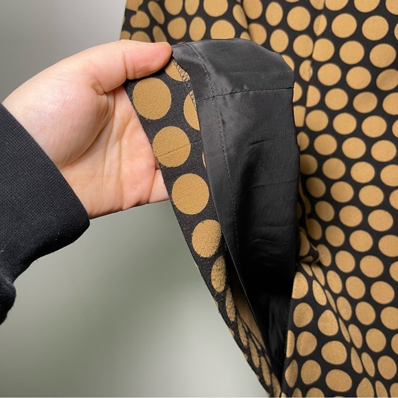 Talbots women’s Black and Brown Polka dot pencil Skirt in size US 2 - Picture 6 of 7